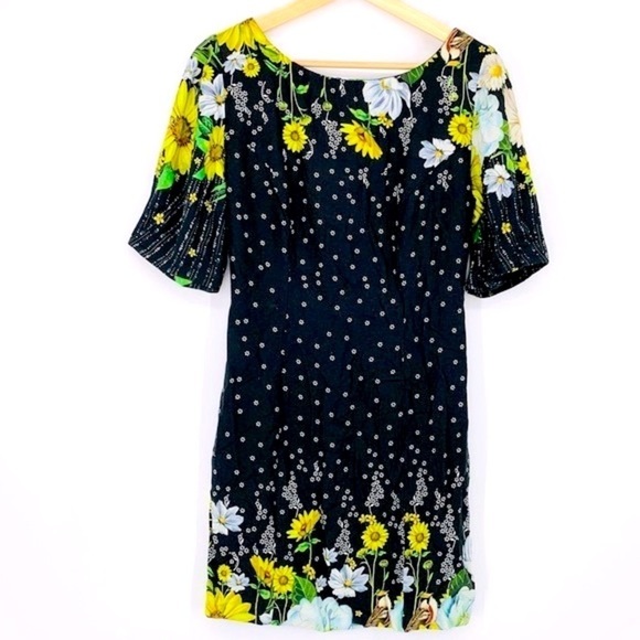 FARM Rio Sunflower Daisy Allover Print Mini Dress Anthropologie - Picture 1 of 6